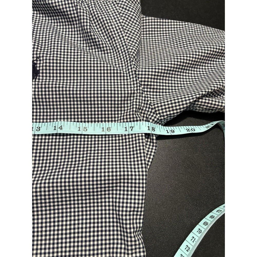 Ralph Lauren Sport Women's Navy Gingham Button Down 1/2 Sleeve Navy Pony Size 6 - Picture 7 of 8